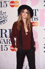 CARA DELEVINGNE at Brit Awards 2015 in London