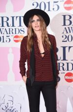 CARA DELEVINGNE at Brit Awards 2015 in London