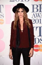 CARA DELEVINGNE at Brit Awards 2015 in London