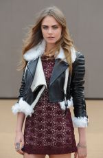 CARA DELEVINGNE at Burberry Fashion Show in London