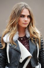 CARA DELEVINGNE at Burberry Fashion Show in London