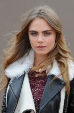 CARA DELEVINGNE at Burberry Fashion Show in London