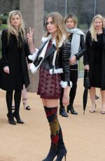 CARA DELEVINGNE at Burberry Fashion Show in London