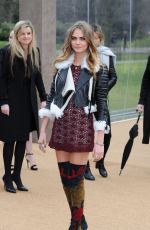 CARA DELEVINGNE at Burberry Fashion Show in London