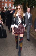 CARA DELEVINGNE at Burberry Fashion Show in London