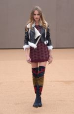 CARA DELEVINGNE at Burberry Fashion Show in London