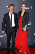 CHARLIZE THERON and Sean Penn at  Cesar Film Awards in Paris