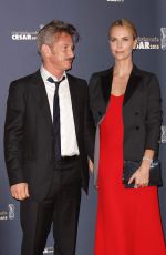 CHARLIZE THERON and Sean Penn at  Cesar Film Awards in Paris