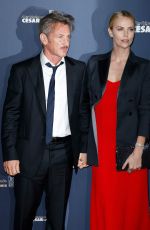 CHARLIZE THERON and Sean Penn at  Cesar Film Awards in Paris