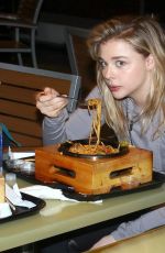 CHLOE MORETZ at Bibigo Bar & Dining in Century City