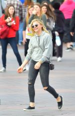 CHLOE MORETZ Out at Disneyland in Anaheim