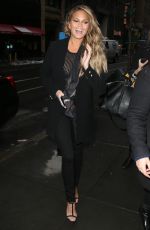 CHRISSY TEIGEN Arrives at NBC Studios in New York 1002