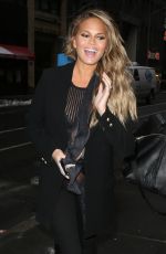 CHRISSY TEIGEN Arrives at NBC Studios in New York 1002
