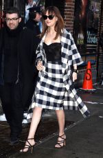 DAKOTA JOHNSON Arrives at Late Show with David Letterman in New York