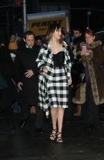 DAKOTA JOHNSON Arrives at Late Show with David Letterman in New York