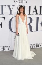 DAKOTA JOHNSON at Fifty Shades of Grey Premiere in London