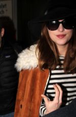 DAKOTA JOHNSON at Tegel Airport in Berlin