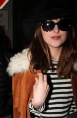 DAKOTA JOHNSON at Tegel Airport in Berlin