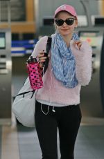DOVE CAMOERON in Leggings at Ariport in Vancouver