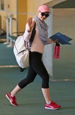 DOVE CAMOERON in Leggings at Ariport in Vancouver