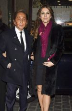 ELIZABETH HURLEY at Giancarlo Giammetti Birthday Party in Madrid