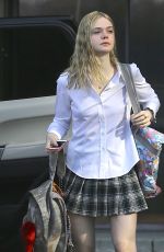 ELLE FANNING in Short Skirt Out nad About in Los Angeles 2602