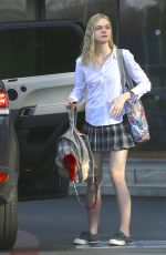 ELLE FANNING in Short Skirt Out nad About in Los Angeles 2602