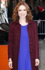 ELLIE KEMPER Arrives at Late Show with David Letterman in New York