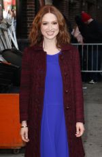 ELLIE KEMPER Arrives at Late Show with David Letterman in New York