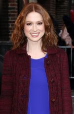 ELLIE KEMPER Arrives at Late Show with David Letterman in New York