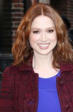 ELLIE KEMPER Arrives at Late Show with David Letterman in New York