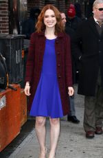 ELLIE KEMPER Arrives at Late Show with David Letterman in New York
