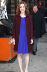ELLIE KEMPER Arrives at Late Show with David Letterman in New York