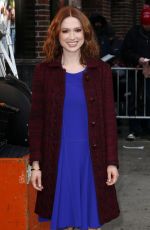 ELLIE KEMPER Arrives at Late Show with David Letterman in New York