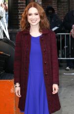 ELLIE KEMPER Arrives at Late Show with David Letterman in New York
