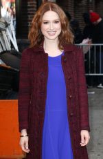 ELLIE KEMPER Arrives at Late Show with David Letterman in New York