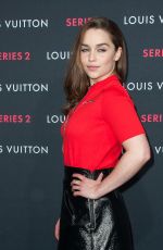 EMILIA CLARKE at Louis Vuitton Series 2 Exhibition in Hollywood