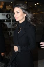 EMILY RATAJKOWSKI Arrives at BBC Radio 1 Studios in London 0202