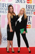 EMMA BUNTON and MELANIE CHISHOLM at Brit Awards 2015 in London 