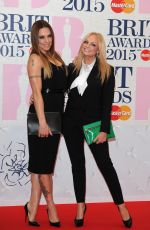 EMMA BUNTON and MELANIE CHISHOLM at Brit Awards 2015 in London 