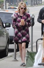 EMMA ROBERTS heading to a Caffe in Los Angeles 0702