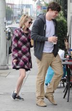 EMMA ROBERTS heading to a Caffe in Los Angeles 0702