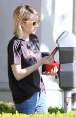 EMMA ROBERTS in Jeans Out Shopping in West Hollywood