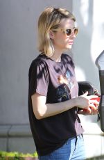 EMMA ROBERTS in Jeans Out Shopping in West Hollywood