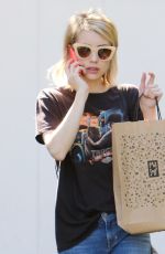 EMMA ROBERTS in Jeans Out Shopping in West Hollywood