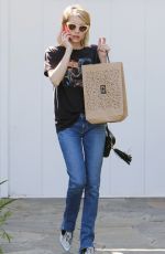EMMA ROBERTS in Jeans Out Shopping in West Hollywood