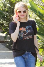 EMMA ROBERTS in Jeans Out Shopping in West Hollywood