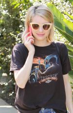 EMMA ROBERTS in Jeans Out Shopping in West Hollywood