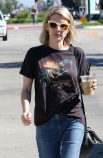 EMMA ROBERTS in Jeans Out Shopping in West Hollywood