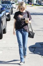 EMMA ROBERTS in Jeans Out Shopping in West Hollywood